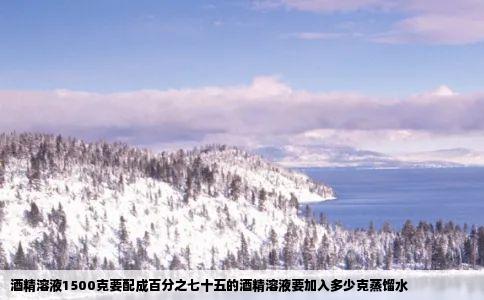 酒精溶液1500克要配成百分之七十五的酒精溶液要加入多少克蒸馏水