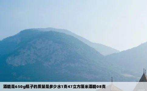 酒精是650g瓶子的质量是多少水1克47立方厘米酒精08克