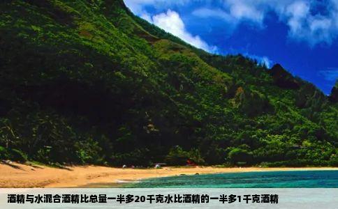 酒精与水混合酒精比总量一半多20千克水比酒精的一半多1千克酒精