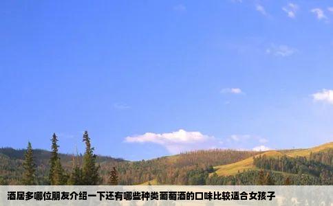 酒居多哪位朋友介绍一下还有哪些种类葡萄酒的口味比较适合女孩子