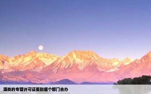 酒类的专营许可证要到哪个部门去办