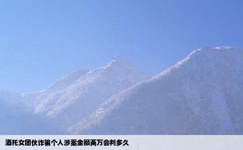 酒托女团伙诈骗个人涉案金额两万会判多久