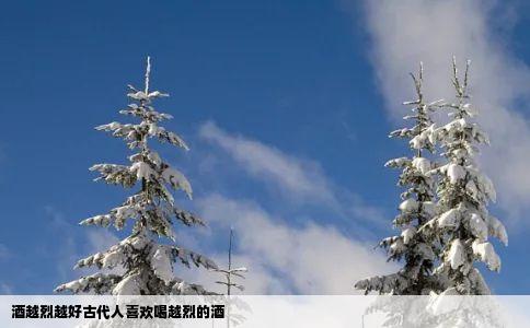 酒越烈越好古代人喜欢喝越烈的酒
