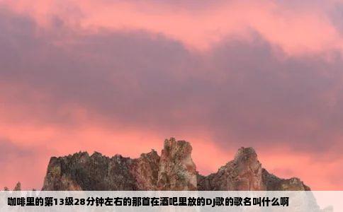 咖啡里的第13级28分钟左右的那首在酒吧里放的DJ歌的歌名叫什么啊
