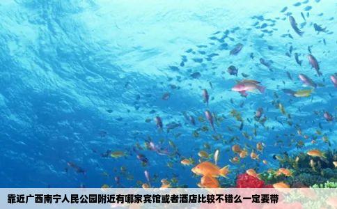 靠近广西南宁人民公园附近有哪家宾馆或者酒店比较不错么一定要带