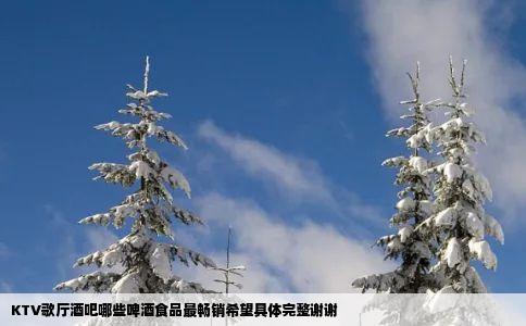 KTV歌厅酒吧哪些啤酒食品最畅销希望具体完整谢谢