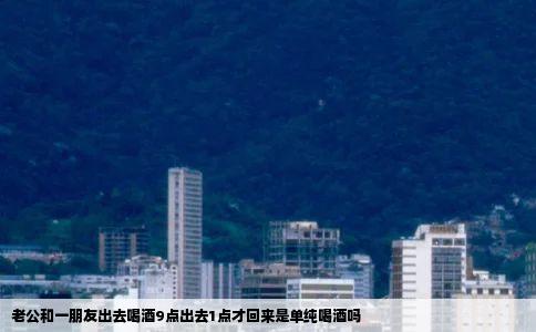 老公和一朋友出去喝酒9点出去1点才回来是单纯喝酒吗