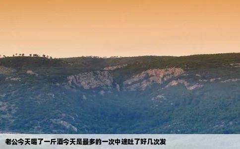 老公今天喝了一斤酒今天是最多的一次中途吐了好几次发