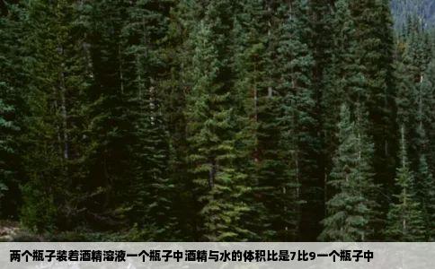 两个瓶子装着酒精溶液一个瓶子中酒精与水的体积比是7比9一个瓶子中