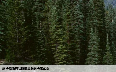 玛卡泡酒有壮阳效果吗玛卡怎么卖