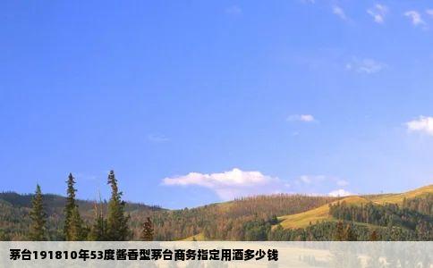 茅台191810年53度酱香型茅台商务指定用酒多少钱