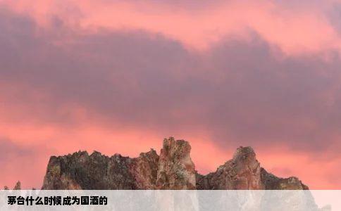 茅台什么时候成为国酒的