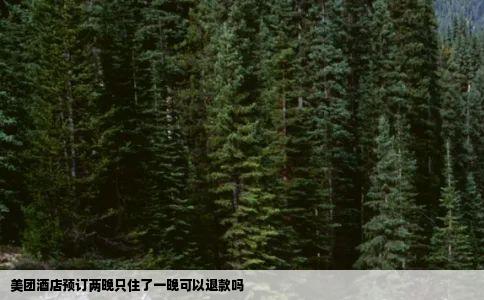 美团酒店预订两晚只住了一晚可以退款吗