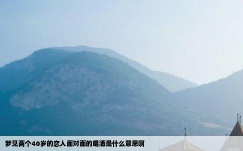 梦见两个40岁的恋人面对面的喝酒是什么意思啊