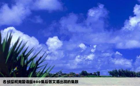 名侦探柯南国语版800集后苦艾酒出现的集数