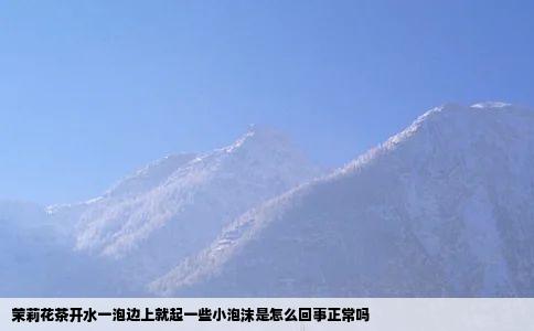 茉莉花茶开水一泡边上就起一些小泡沫是怎么回事正常吗