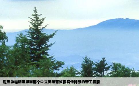 魔兽争霸酒馆里面那个中立英雄有奴役其他种族的苦工技能