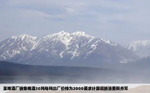 某啤酒厂销售啤酒30吨每吨出厂价格为2000要求计算应纳消费税并写