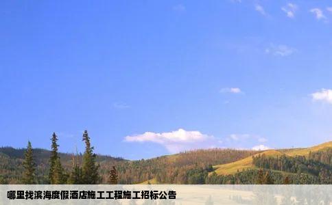 哪里找滨海度假酒店施工工程施工招标公告