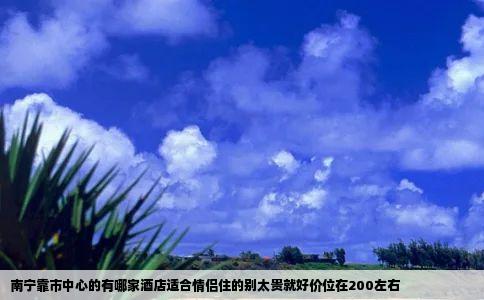 南宁靠市中心的有哪家酒店适合情侣住的别太贵就好价位在200左右