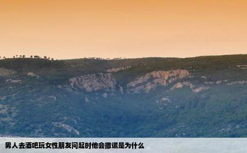 男人去酒吧玩女性朋友问起时他会撒谎是为什么