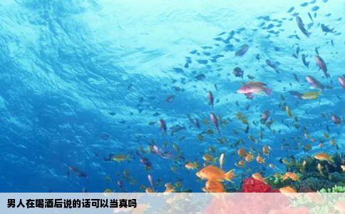 男人在喝酒后说的话可以当真吗