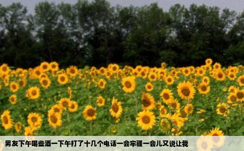 男友下午喝些酒一下午打了十几个电话一会牢骚一会儿又说让我