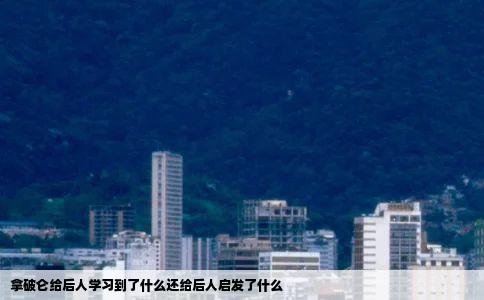 拿破仑给后人学习到了什么还给后人启发了什么