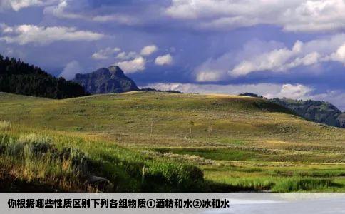 你根据哪些性质区别下列各组物质①酒精和水②冰和水