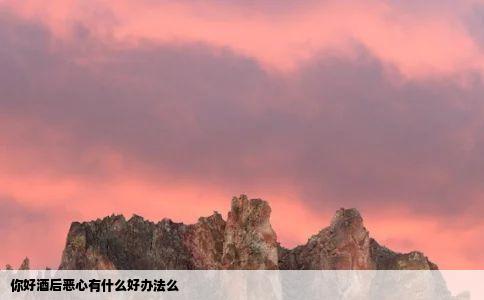 你好酒后恶心有什么好办法么