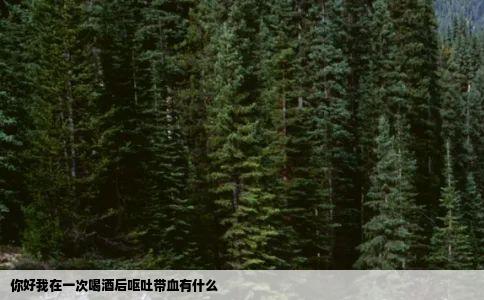 你好我在一次喝酒后呕吐带血有什么