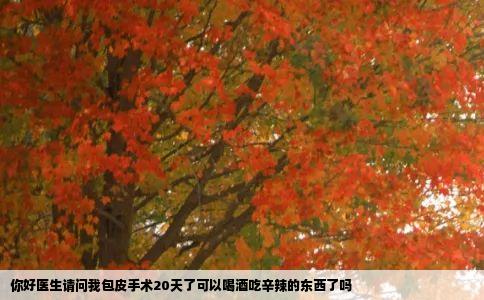 你好医生请问我包皮手术20天了可以喝酒吃辛辣的东西了吗
