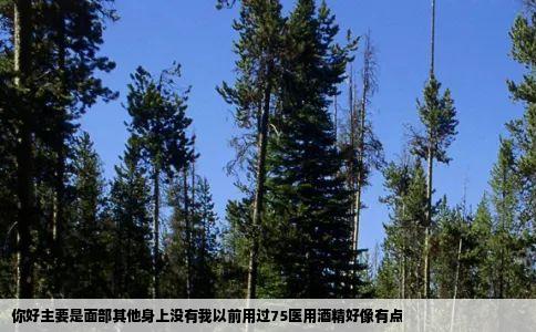 你好主要是面部其他身上没有我以前用过75医用酒精好像有点