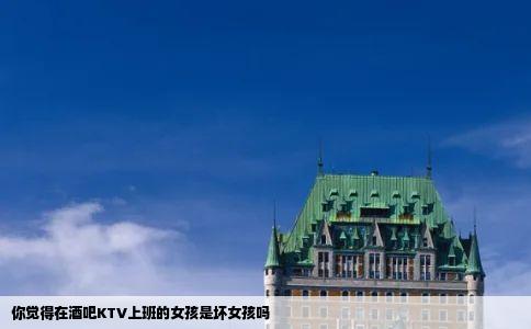 你觉得在酒吧KTV上班的女孩是坏女孩吗