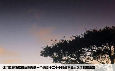 你们觉得酒店前台两班倒一个班要十二个小时是不是太久了现在正常