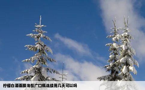 柠檬白酒面膜泡在广口瓶连续用几天可以吗