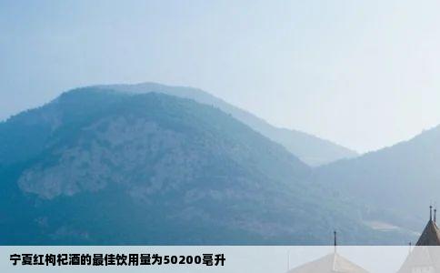 宁夏红枸杞酒的最佳饮用量为50200毫升