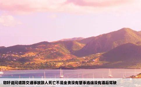 您好请问道路交通事故致人死亡不是全责没有肇事逃逸没有酒后驾驶