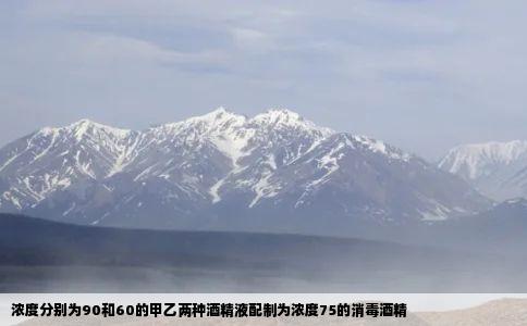 浓度分别为90和60的甲乙两种酒精液配制为浓度75的消毒酒精