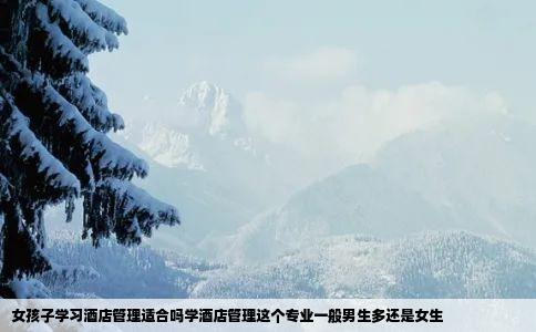女孩子学习酒店管理适合吗学酒店管理这个专业一般男生多还是女生