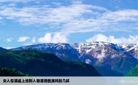 女人在酒桌上给别人敬酒用倒满吗到几杯