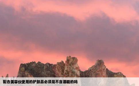 配合美容仪使用的护肤品必须是不含酒精的吗