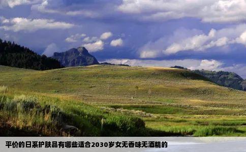 平价的日系护肤品有哪些适合2030岁女无香味无酒精的