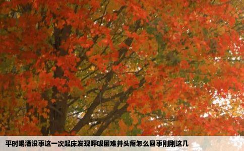 平时喝酒没事这一次起床发现呼吸困难并头疼怎么回事刚刚这几