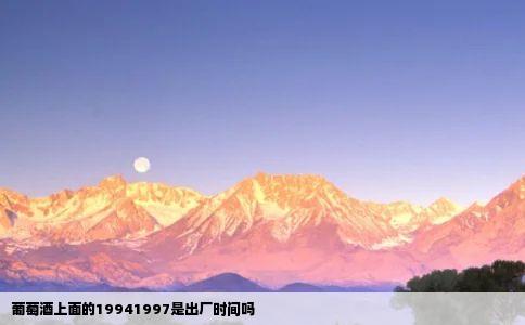 葡萄酒上面的19941997是出厂时间吗