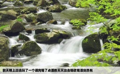 前天晚上出去玩了一个通宵喝了点酒昨天又出去唱歌喝酒突然有