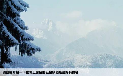 请帮我介绍一下世界上著名的五星级酒店最好有排名