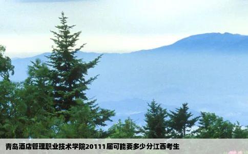 青岛酒店管理职业技术学院20111届可能要多少分江西考生