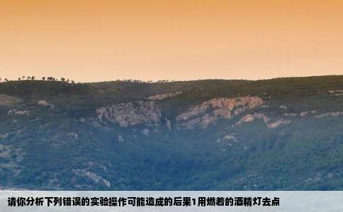请你分析下列错误的实验操作可能造成的后果1用燃着的酒精灯去点