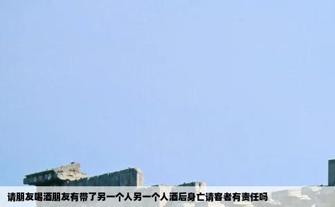 请朋友喝酒朋友有带了另一个人另一个人酒后身亡请客者有责任吗